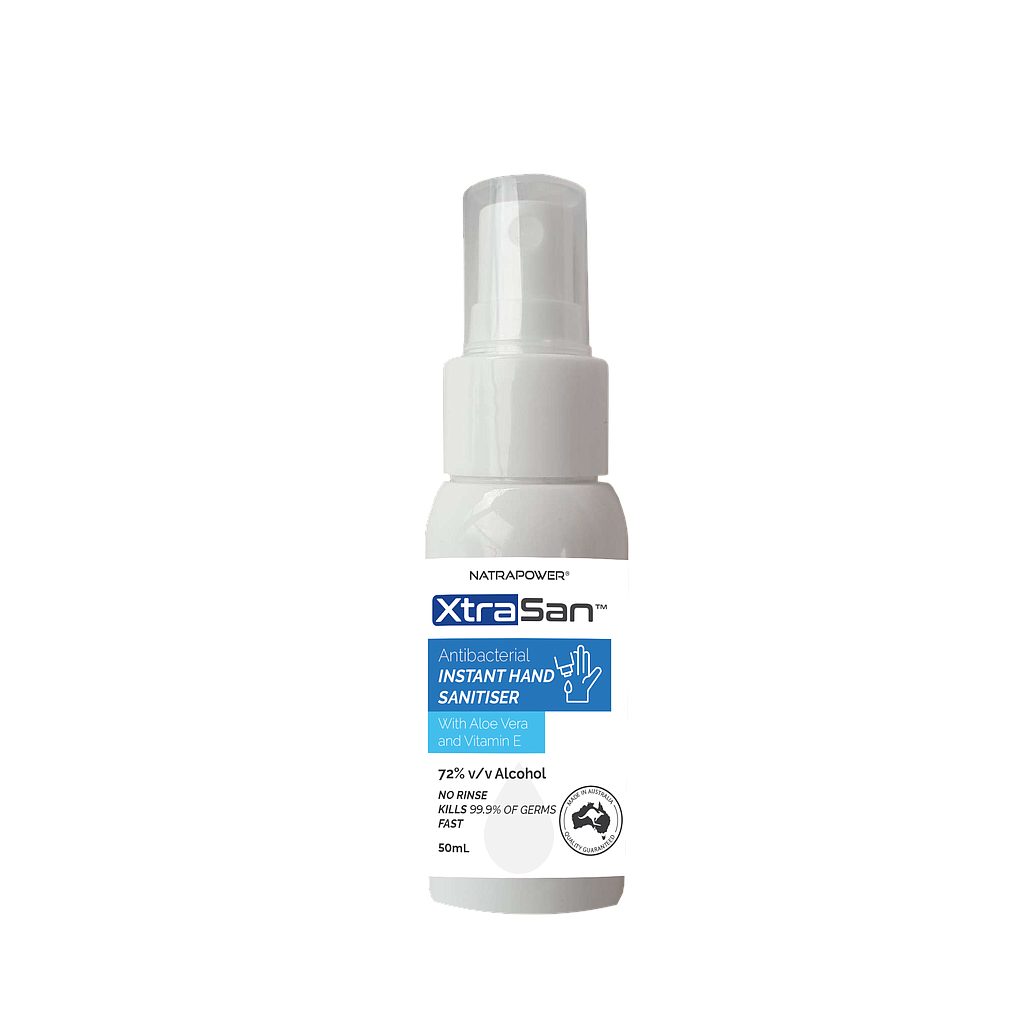 [100927] NatraPower XtraSan Anti-Bacterial Hand Sanitiser 72% Alcohol Liquid 50ml